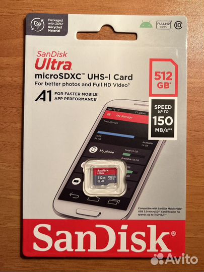 Карта памяти SanDisk Ultra microsdxc 512 гб