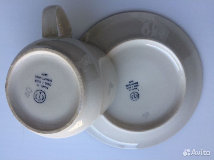 Кофейная фарфоровая пара гдр /6 шт