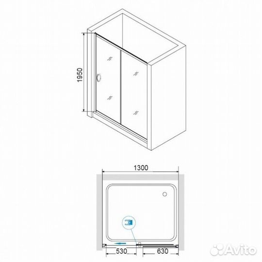 Душевая дверь RGW Passage PA-016B 130 см