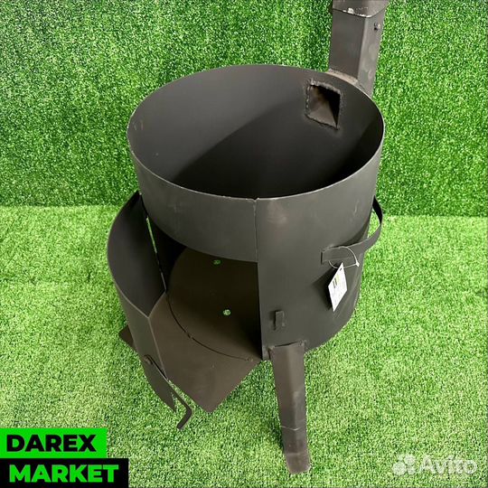 Печь с дымоходом (Сварные ножки)