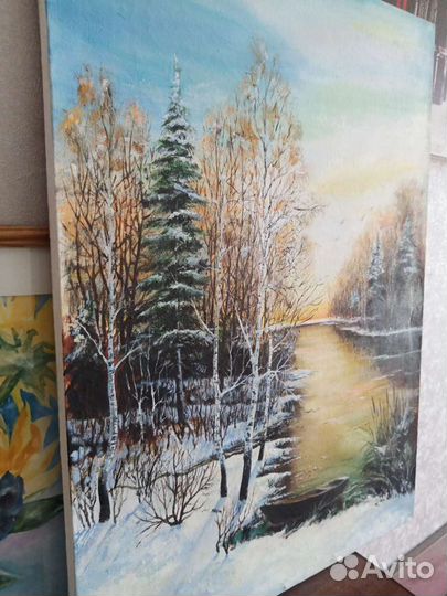 Картина маслом на холсте пейзаж