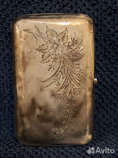 Старинный серебряный портсигар