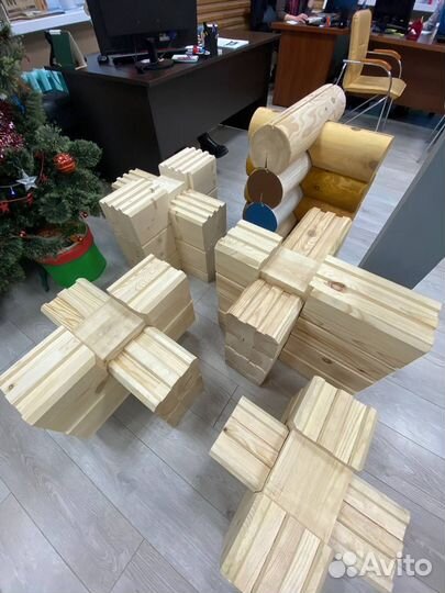 Сруб беседки из бруса