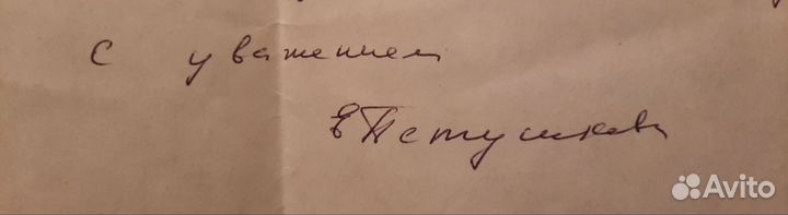 Рукописное письмо Петушковой Е.В