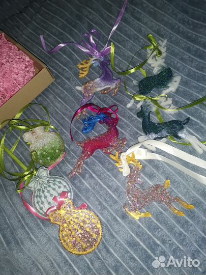Игрушки на елку из эпоксидной смолы