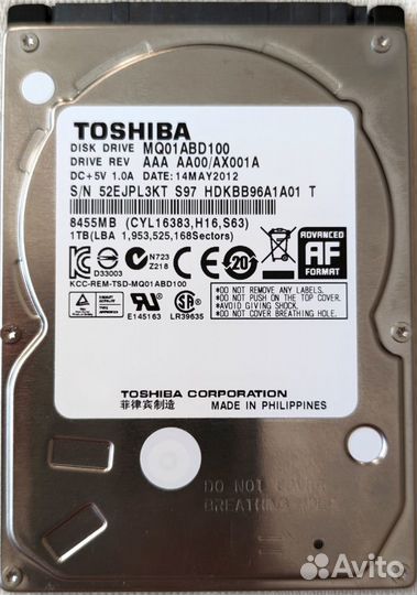 Жесткий диск 1 тб Toshiba 2,5 