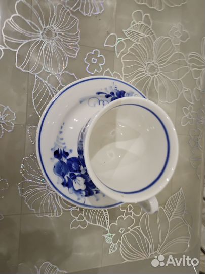 Чайная пара Гжель (авторская работа)