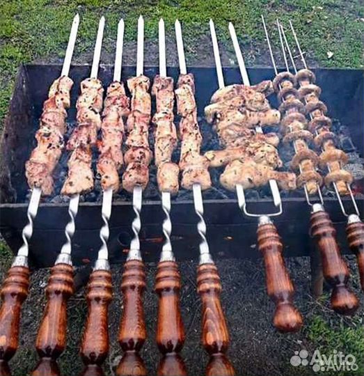 Шампура деревянной ручкой