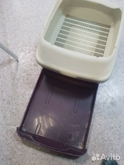 Лоток для кошек большой с выдвижным поддоном