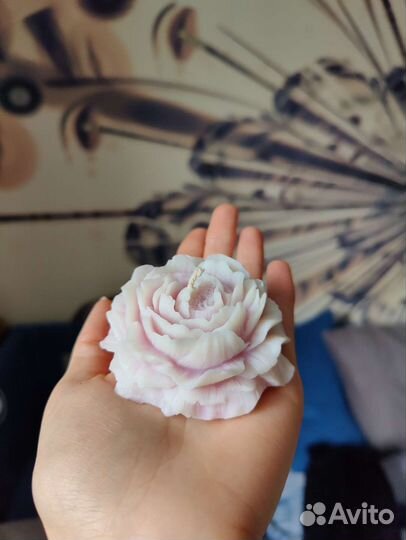 Свеча цветок пион