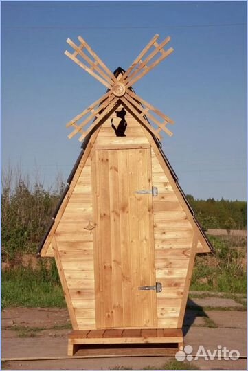 Дачный туалет деревянный прямоугольник вмн 791