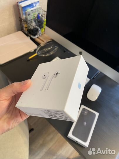 Оригинал коробка apple airpods 1