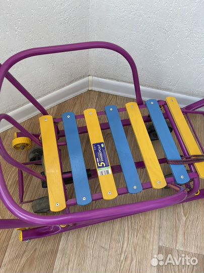 Детские санки коляска Ника универсал на колесах