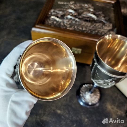 Кубки корабли Фрегат, в футляре