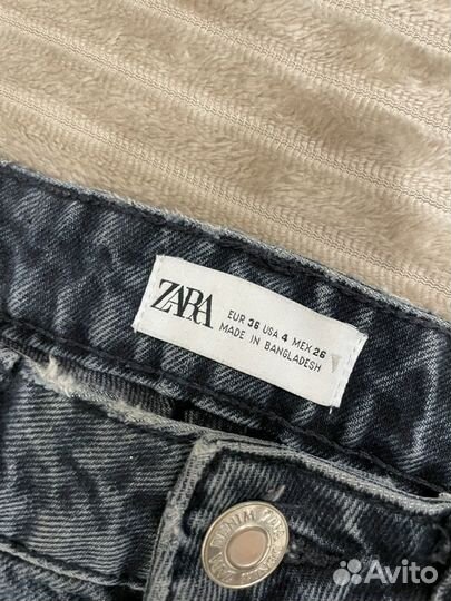 Джинсы zara mom fit 36