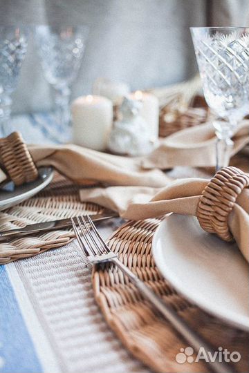 Плетёная сервировочная салфетка из эколозы