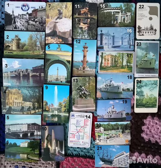 Календарики: Москва, Ленинград, Минск