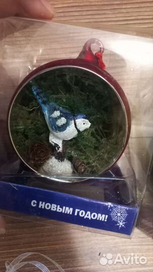 Ёлочные игрушки стекло+пластик+декор/бабочки/снежи