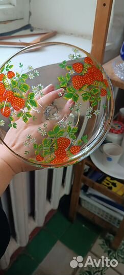 Ваза для фруктов на ножке СССР