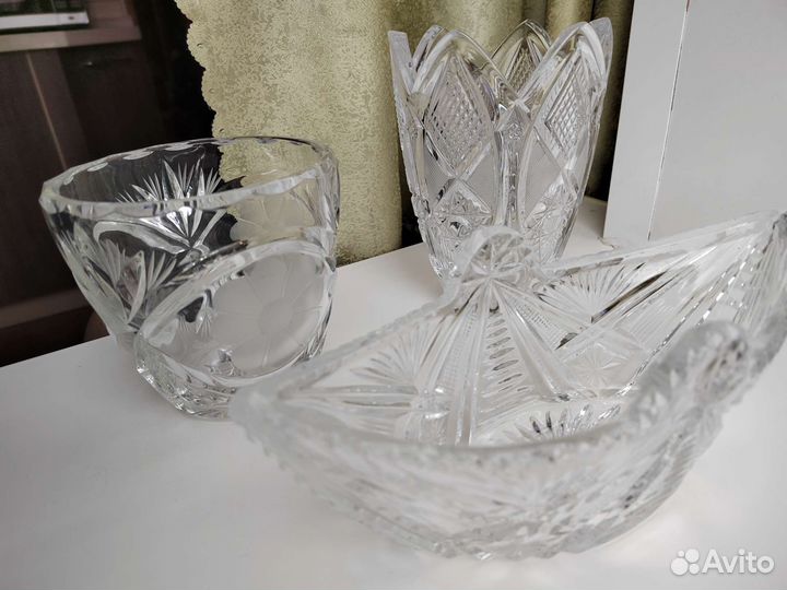 Хрустальная конфетница СССР