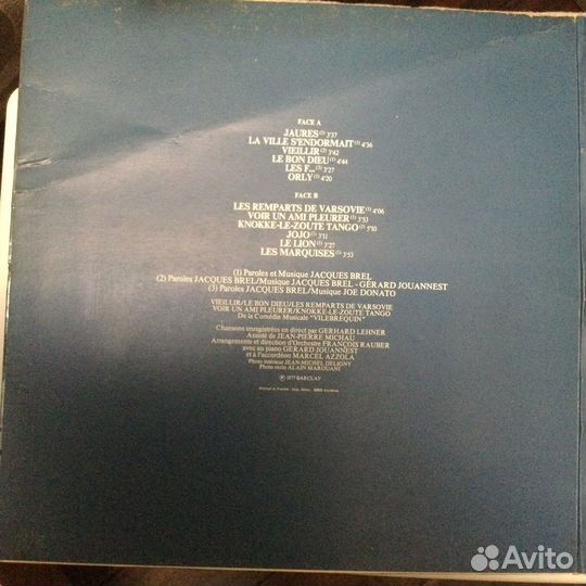Jacques Brel-Brel,1977,Lp,France,ex
