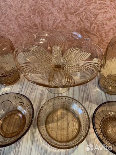 Посуда цветное стекло