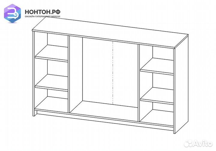 Комод с дверцами Сириус со стеклом и 3 ящиками бел