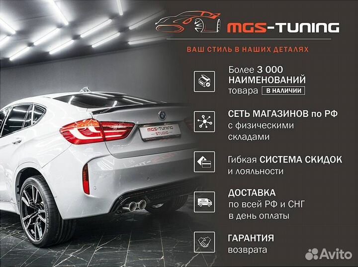 Крышки зеркал BMW X1 F48 в стиле М Black