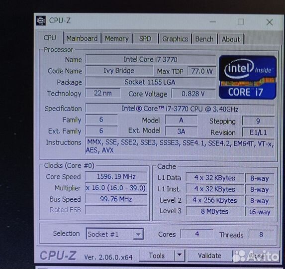 Процессор Intel Core i7 3770