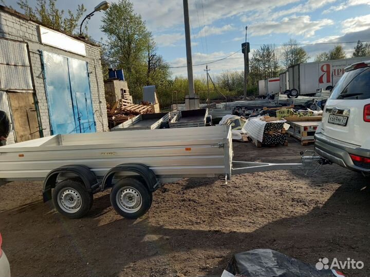 Прицеп 32.034 с алюмин. бортами. Две оси