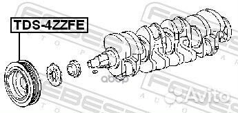 Шкив коленвала 1zzfe/3zzfe/4zzfe (toyota coroll