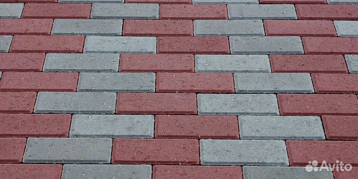 Брусчатка кирпичик 200 х 100 х 40