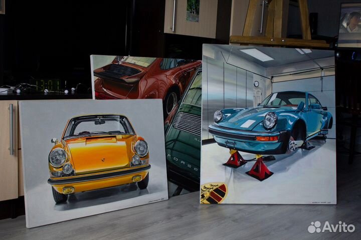 Картины автомобилей на заказ