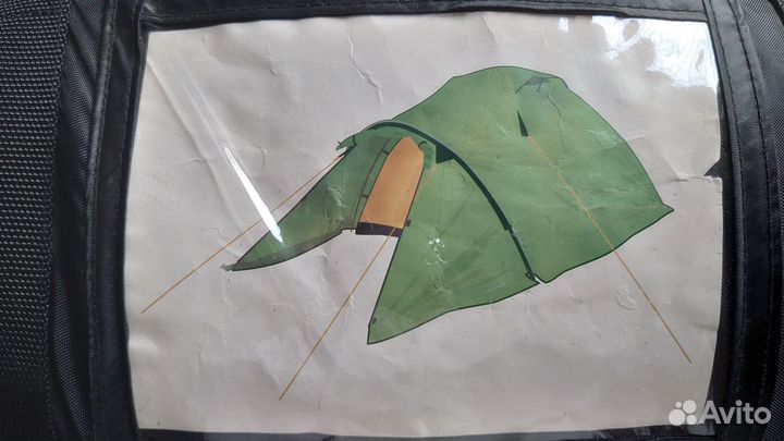 Палатка туристическая 3 местная (тамбур, тент)