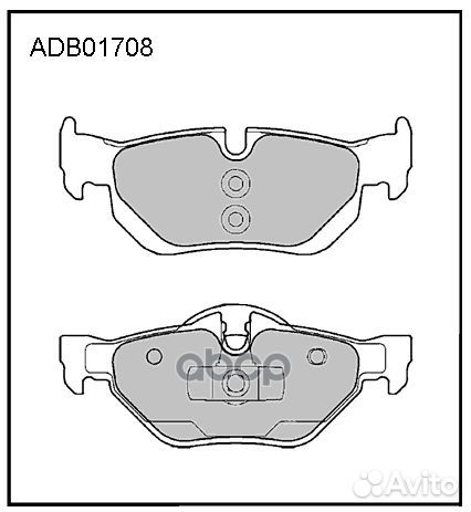 Колодки тормозные дисковые задние ADB01708 alli