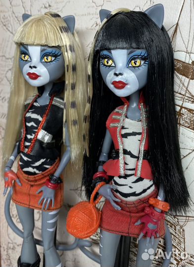Куклы монстер хай Пурсифона и Мяулодия