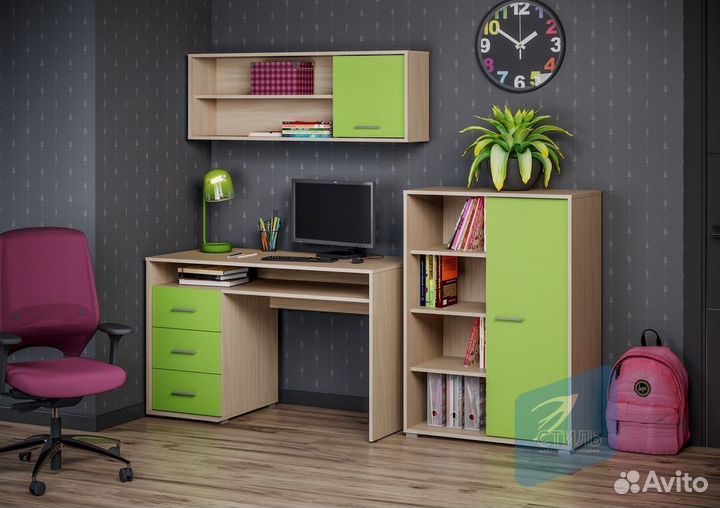 Паскаль-4 Угол школьника Дуб Молочный Лайм