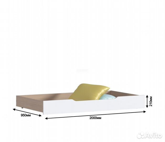 Детская кровать Столплит 2-ярусная с ящиком