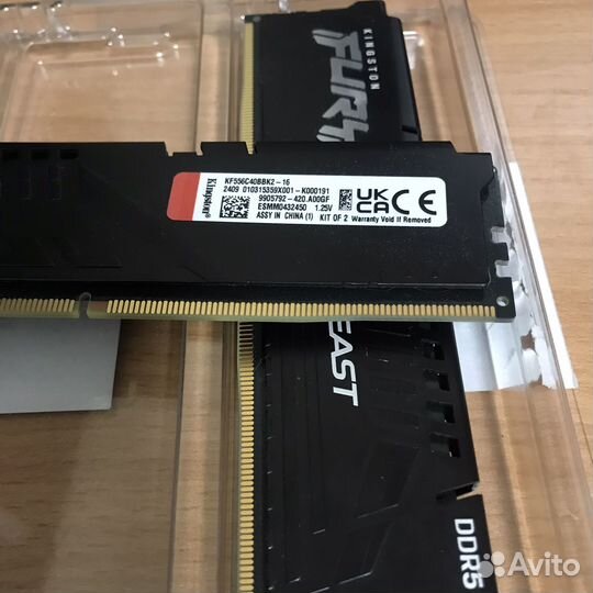 Продам DDR5 Kingston fury Beast 16 гб (2x8 гб)