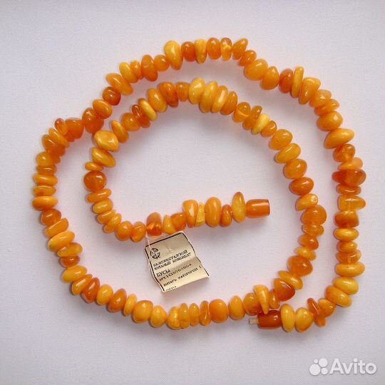 Янтарные Бусы Колье Натуральный Янтарь винтаж СССР
