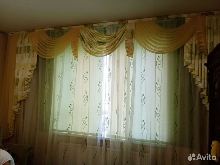 Шторы с ламбрекеном бу
