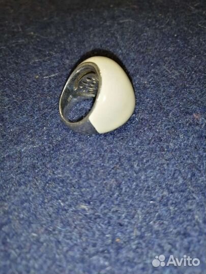 Кольцо серебро с эмалью