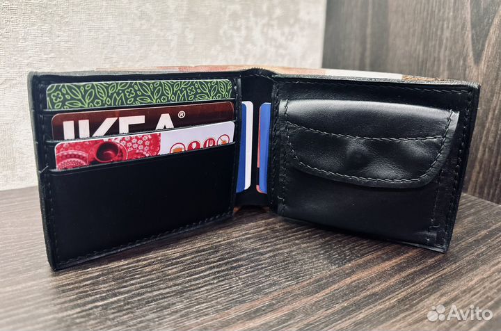Кошелёк из натуральной кожи ручной работы