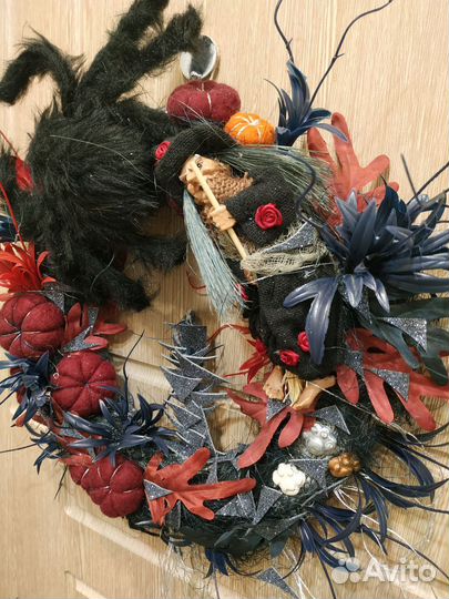 Венок на дверь Хэллоуин