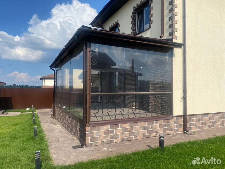 Остекление коттеджа беседки веранды бани крыльца