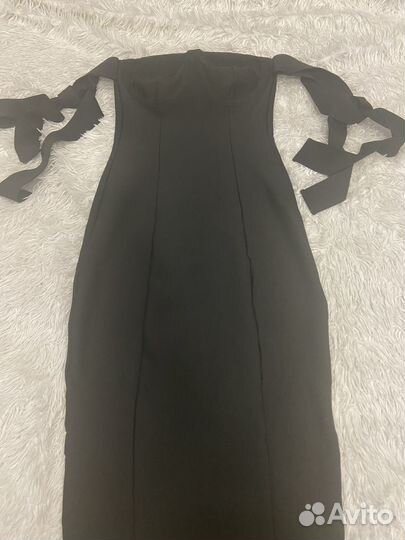 Платье бандажное с завязками на ручки