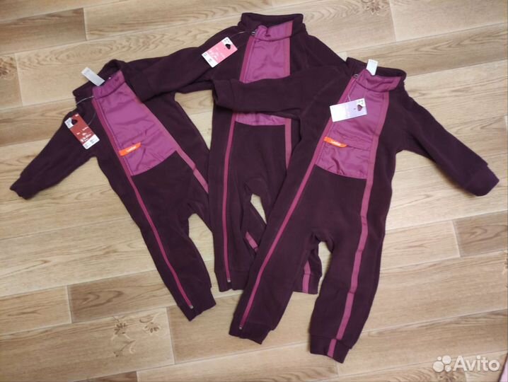 Флисовый комбинезон Decathlon, поддева 80,86,86-92