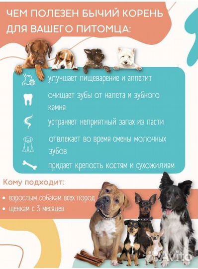 Бычий корень для собак