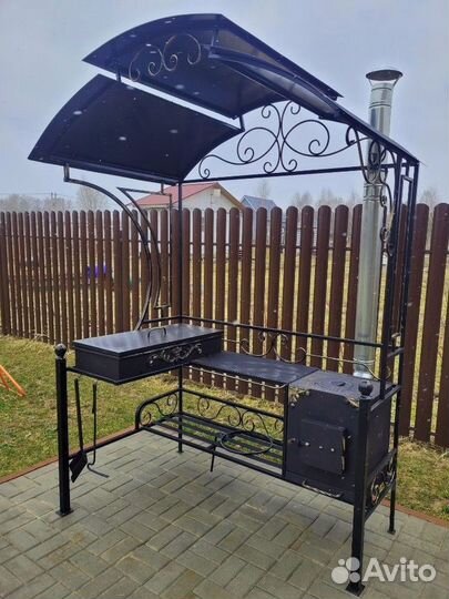 Мангал с печкой