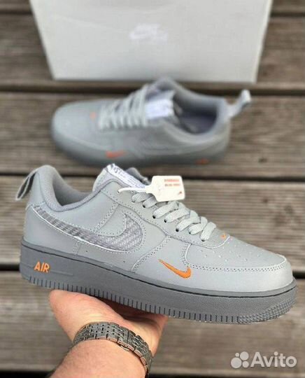 Nike air force 1 серые 2 разм. 45